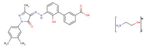 2-aminoethanol; 3-[(5E)-5-[[1-(3,4-dimethylphenyl)-3-methyl-5-oxo-2H-pyrazol-4-yl]hydrazinylidene]-6-oxo-1-cyclohexa-1,3-dienyl]benzoic acid
